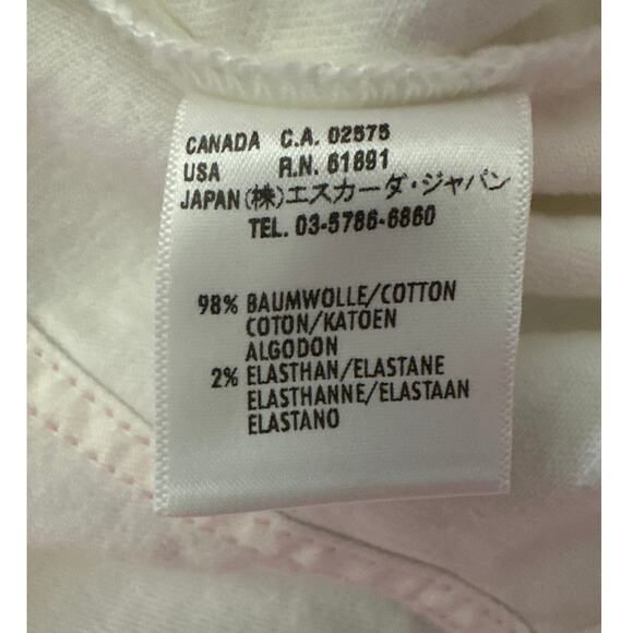 ESCADA White Floral Embroidered Cotton Trucker Jacket Size 42 - Picture 4 of 8